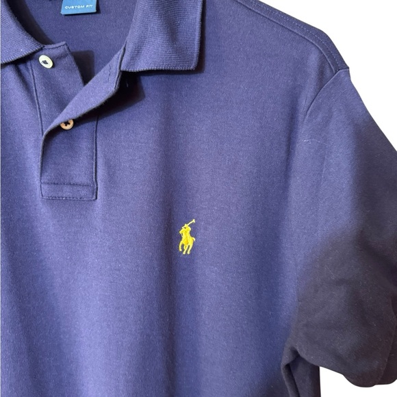 Vintage Ralph Lauren Polo Shirt Small Preppy Logo Pony‎ Golf Blue Tennis Prep - Picture 2 of 6